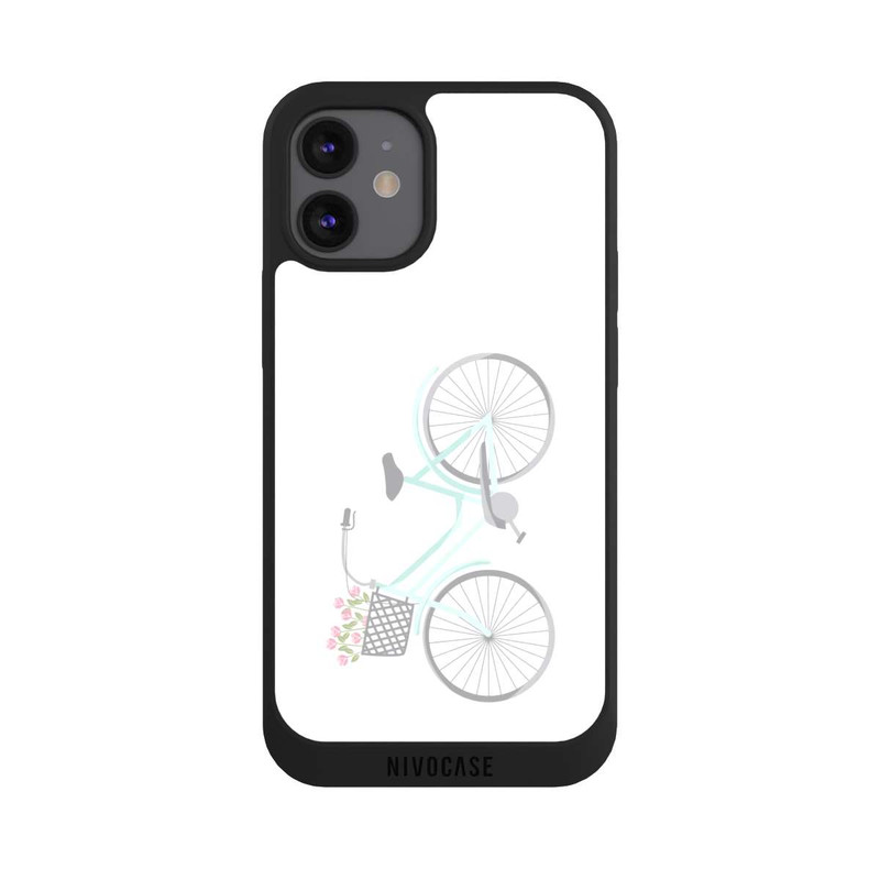 iPhone 12 mini NIVOpure Retro Fahrrad weißer Hintergrund 