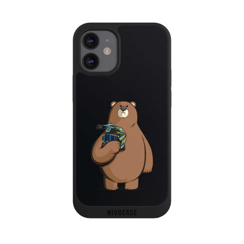 Apple iPhone 12 mini NIVOpure Der Bär mit dem Helm Schwarz
