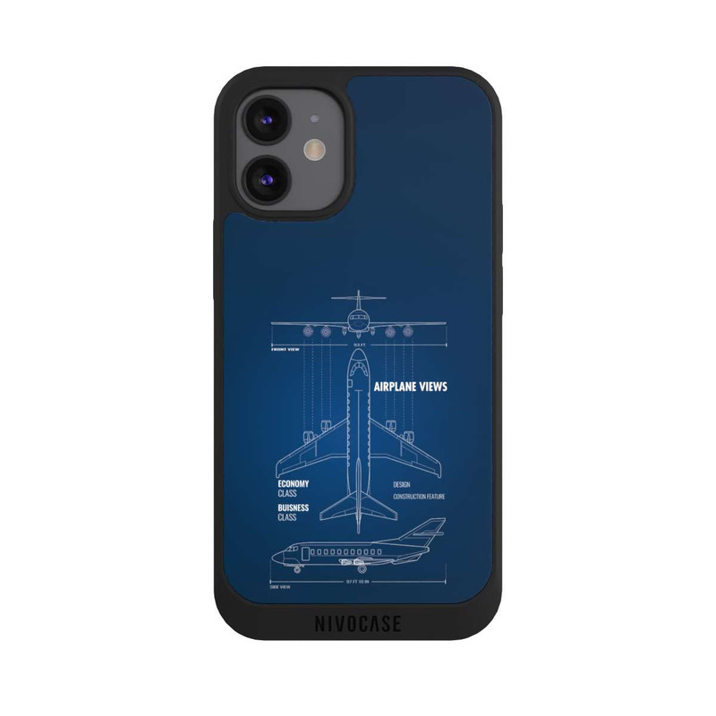 iPhone 12 mini NIVOpure Flugzeug-Wireframe