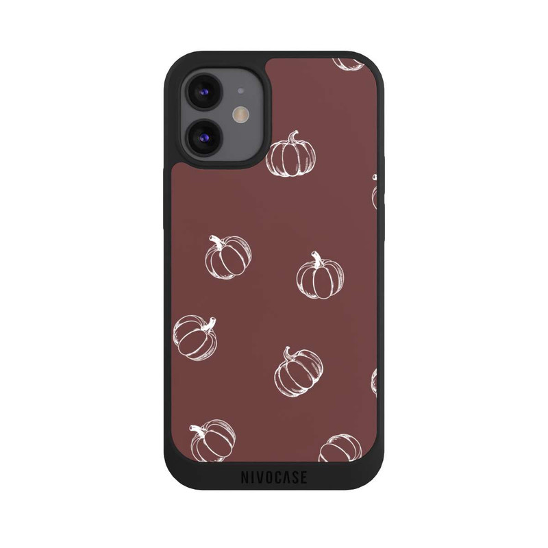 iPhone 12 mini NIVOpure Pumpkin Season Pattern Brown
