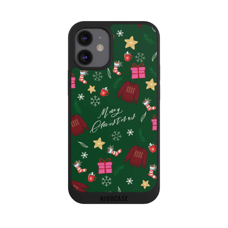 iPhone 12 mini NIVOpure Merry Christmas Green Sweater