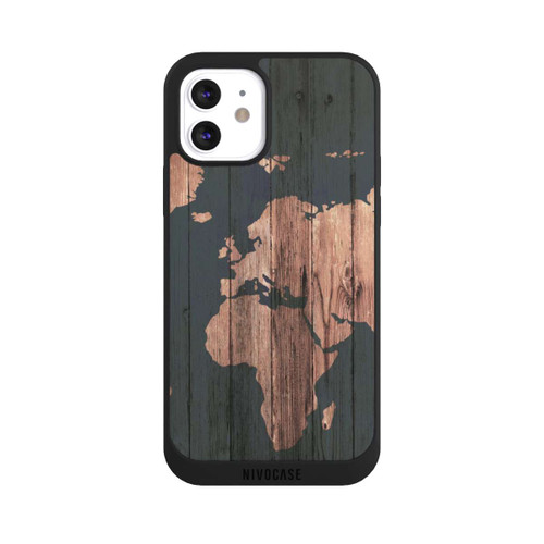 Apple iPhone 12 NIVOpure Wooden World Map