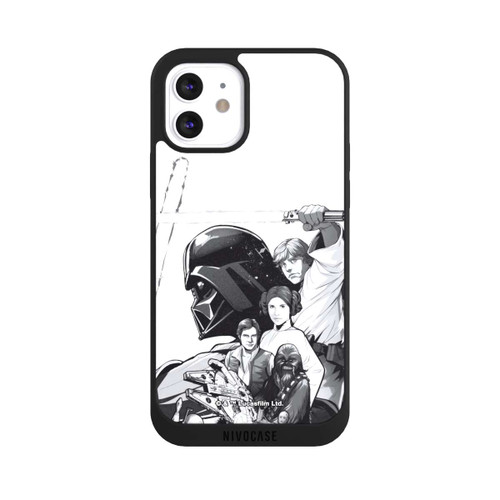 Apple iPhone 12 NIVOpure StarWars Charaktere - Schwarz-Weiß