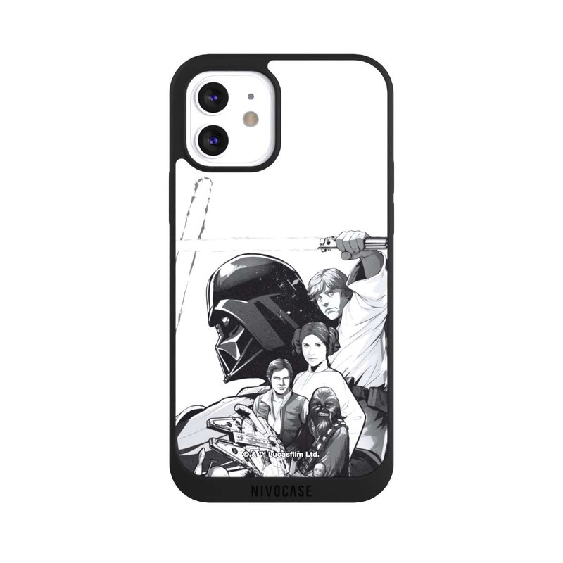 iPhone 12 NIVOpure StarWars Charaktere - Schwarz-Weiß