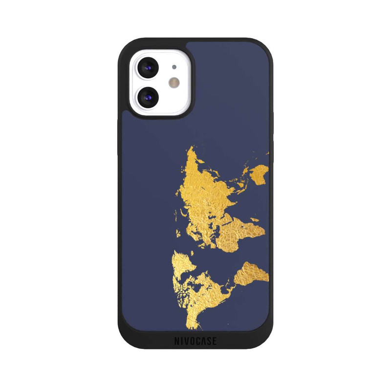 iPhone 12 NIVOpure World Map Gold