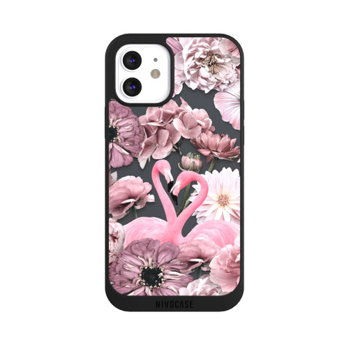Apple iPhone 12 NIVOpure Flamants roses en motif de fleurs