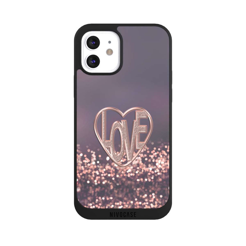 iPhone 12 NIVOpure Love Glitter Pink