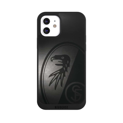 Apple iPhone 12 NIVOpure SC Freiburg Dot Metall Hintergrund