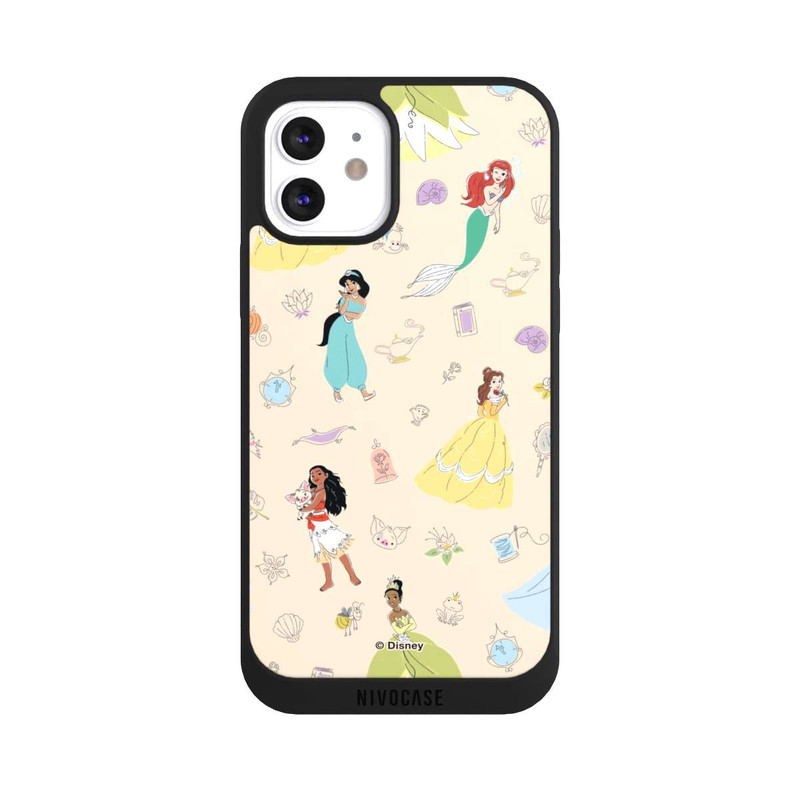 iPhone 12 NIVOpure Princess Pattern Beige Disney Princess