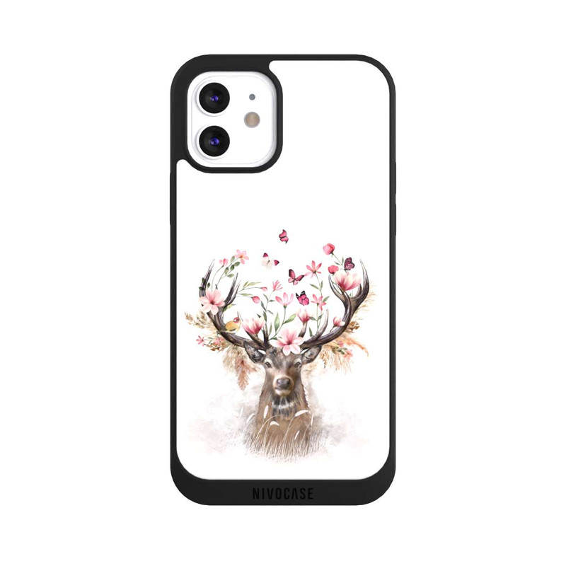 iPhone 12 NIVOpure Hirsch Blumen Geweih