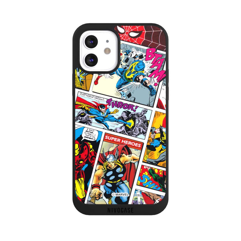iPhone 12 NIVOpure Marvel Retro Comic Blue