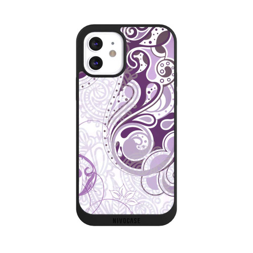 Apple iPhone 12 NIVOpure Purple and White Autumn Pattern