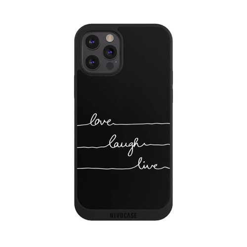 Apple iPhone 12 Pro NIVOpure Love Laugh Live blanc/noir