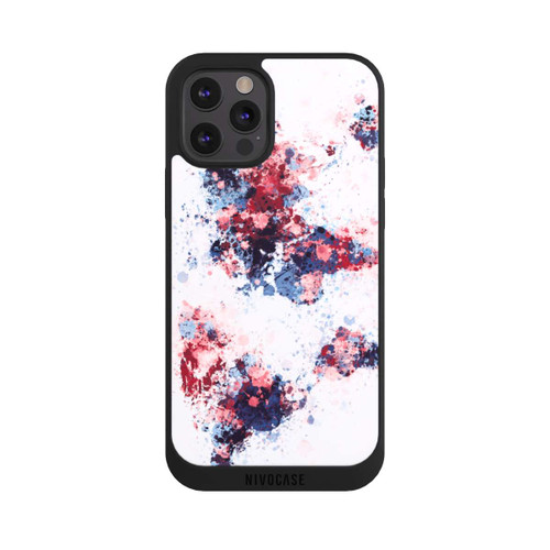 Apple iPhone 12 Pro NIVOpure World Map Paint Splashes Blue Red