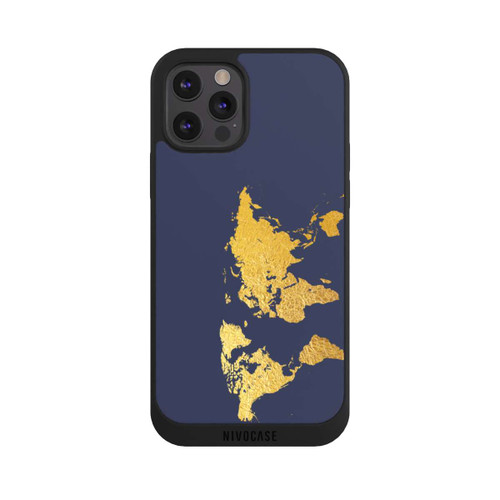 Apple iPhone 12 Pro NIVOpure World Map Gold