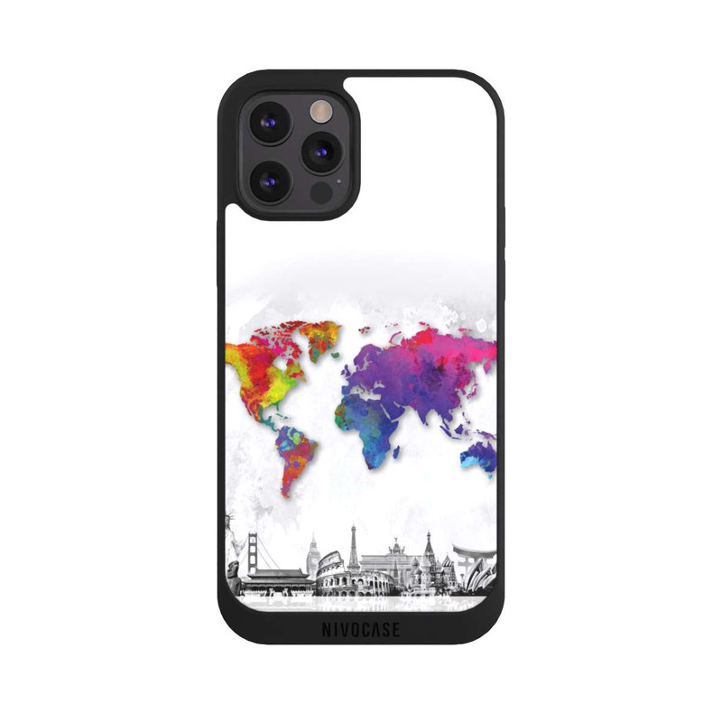 iPhone 12 Pro NIVOpure Carte du monde avec l'horizon