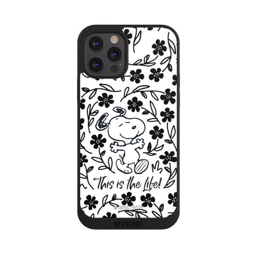 Apple iPhone 12 Pro NIVOpure Snoopy schwarz und weiß This Is The Life