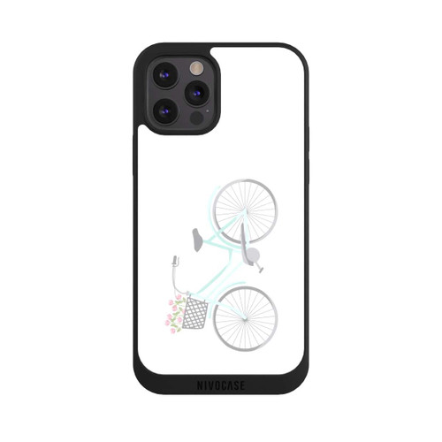 Apple iPhone 12 Pro NIVOpure Retro Fahrrad weißer Hintergrund 