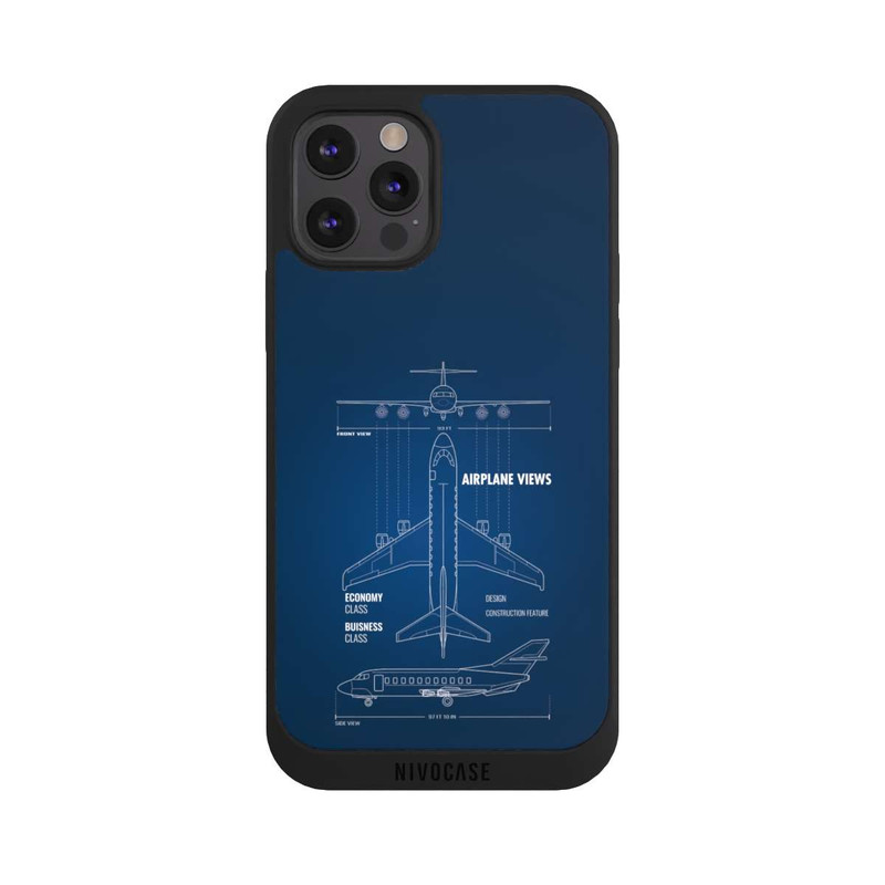 iPhone 12 Pro NIVOpure Flugzeug-Wireframe
