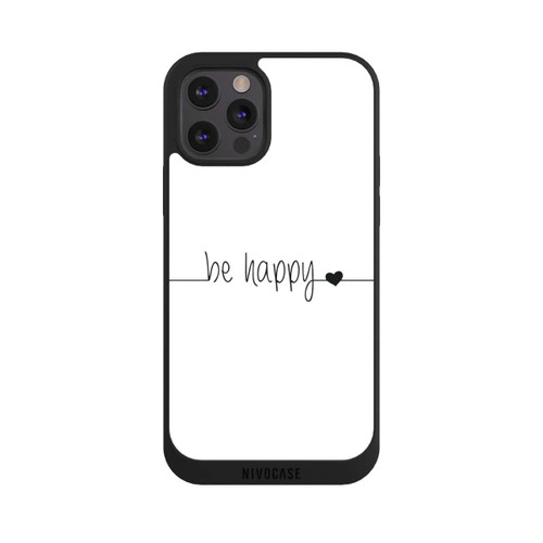 Apple iPhone 12 Pro Max NIVOpure Be Happy Weisser Hintergrund