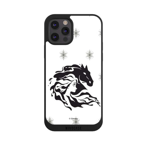 Apple iPhone 12 Pro Max NIVOpure Elsa Nokk la Reine des Neiges 2 Noir et Blanc