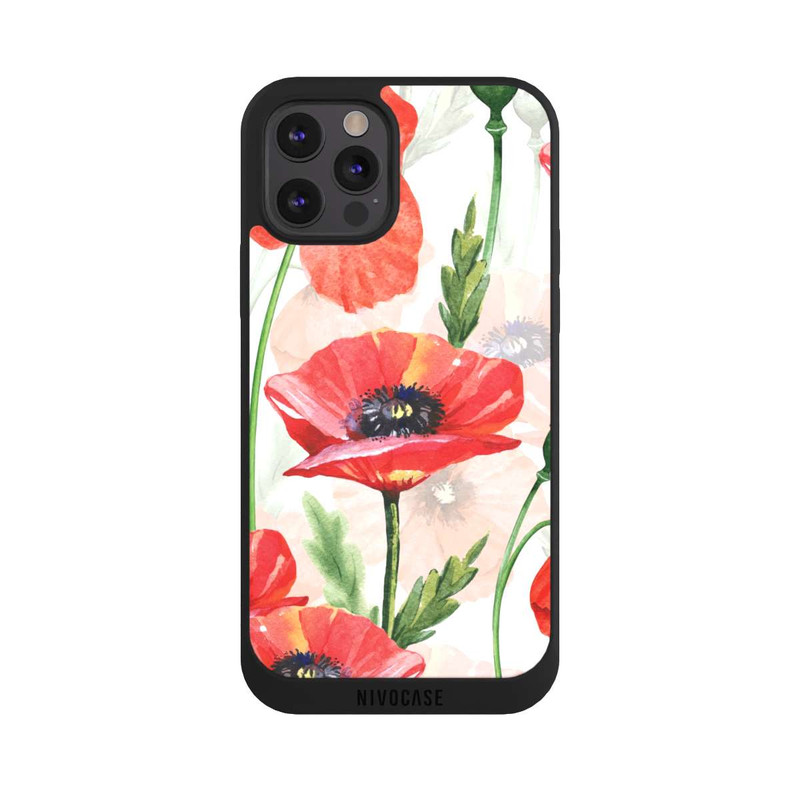iPhone 12 Pro Max NIVOpure Wasserfarbe Mohnblumen