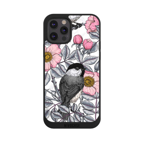 Apple iPhone 12 Pro Max NIVOpure Mésanges et rosier sauvage