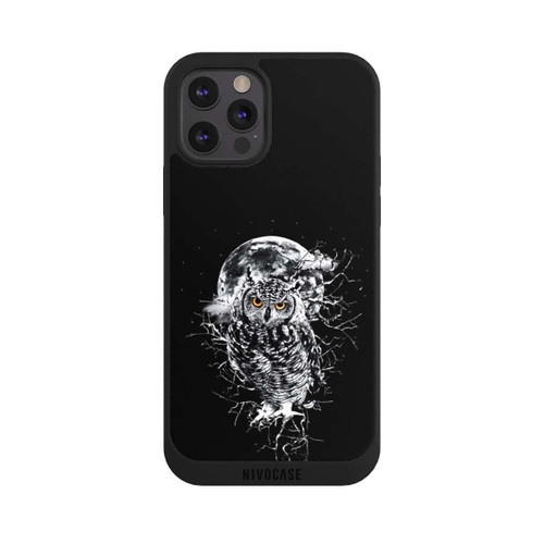 Apple iPhone 12 Pro Max NIVOpure Chouette en noir et blanc