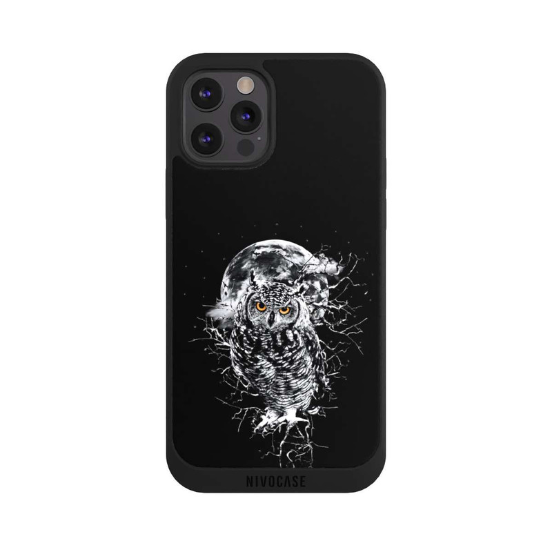 iPhone 12 Pro Max NIVOpure Chouette en noir et blanc