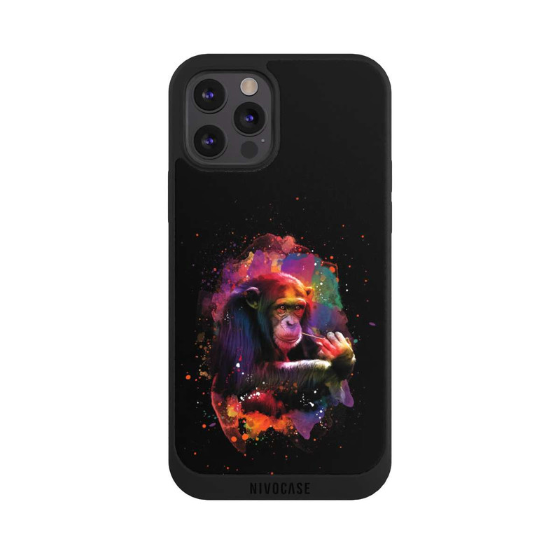iPhone 12 Pro Max NIVOpure Affe Colorful Sprayart