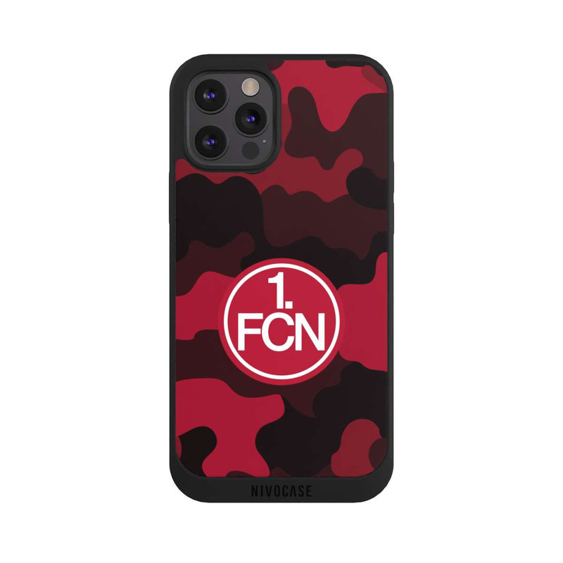 iPhone 12 Pro Max NIVOpure FCN Logo Weiß in Roter Tarnung