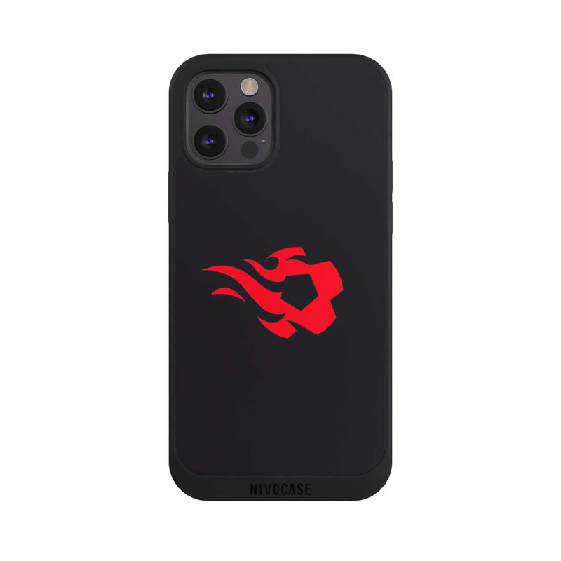iPhone 12 Pro Max NIVOpure Belgique Red Flames Noir