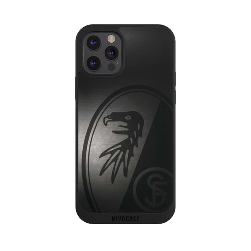 Apple iPhone 12 Pro Max NIVOpure SC Freiburg Dot Metall Hintergrund