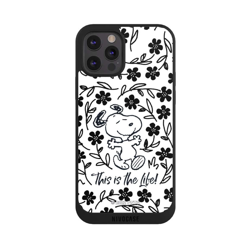 iPhone 12 Pro Max NIVOpure Snoopy This Is The Life Noir & Blanc