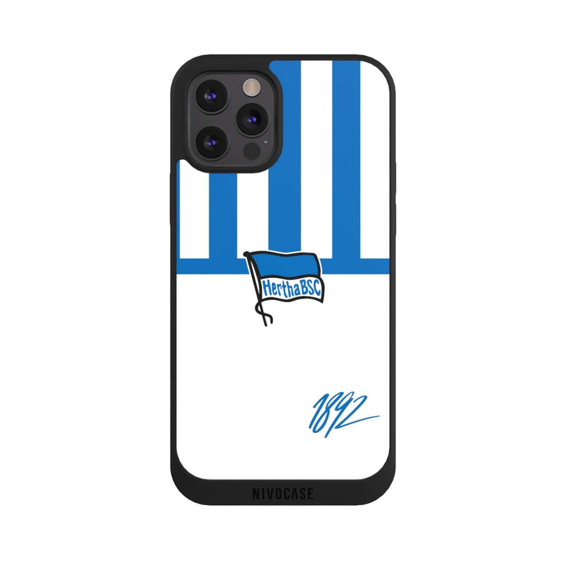 iPhone 12 Pro Max NIVOpure Blau und Weiß Horizontal Streifen