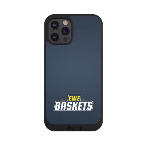 Apple iPhone 12 Pro Max NIVOpure EWE Baskets Schriftzug Blau