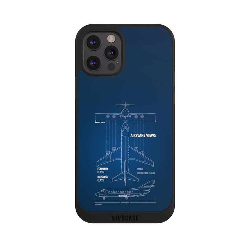 iPhone 12 Pro Max NIVOpure Flugzeug-Wireframe