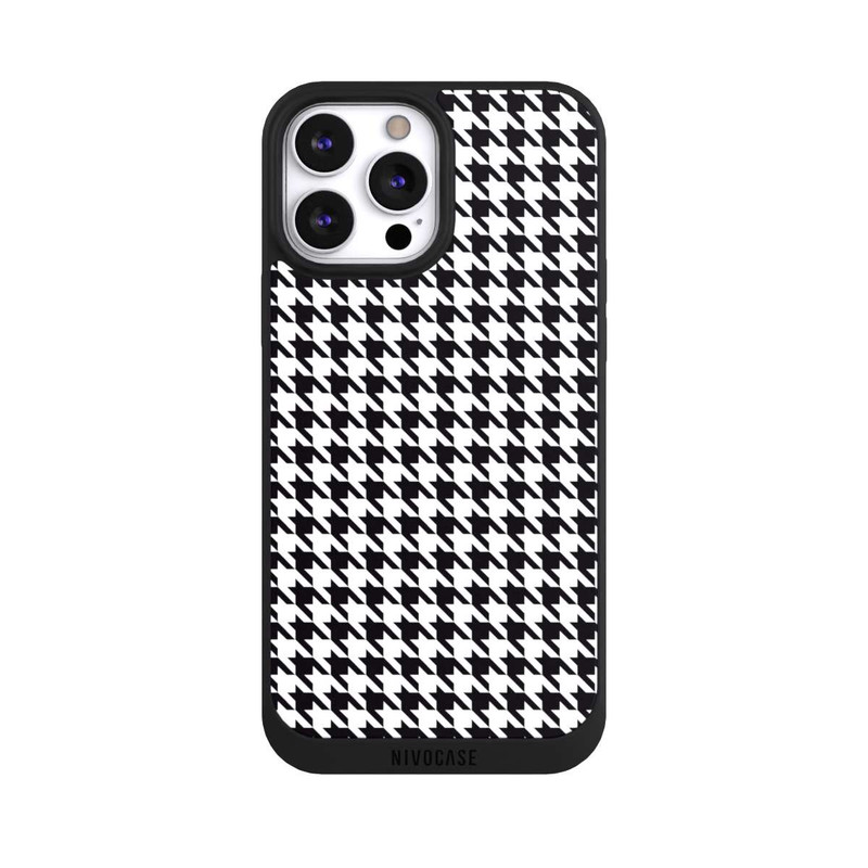 iPhone 13 Pro Max NIVOpure Houndstooth black-white