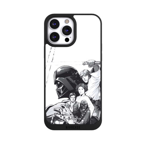 Apple iPhone 13 Pro Max NIVOpure Personnages StarWars - Noir et Blanc