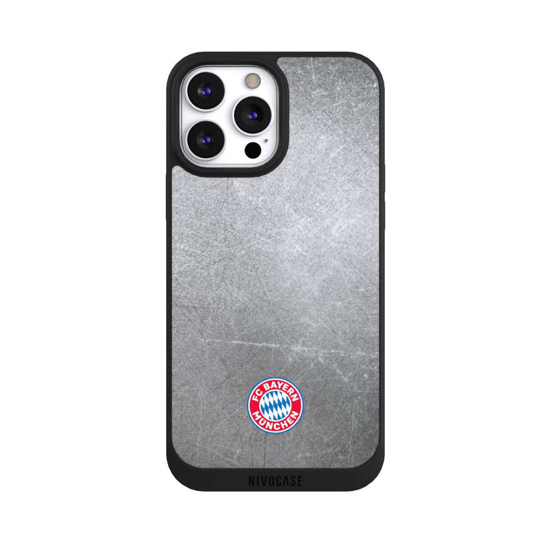 iPhone 13 Pro Max NIVOpure Klassisches FCB Logo Klein - Bunt auf Metalllook