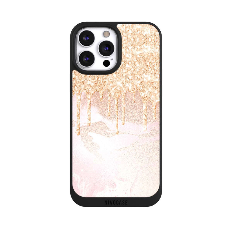 iPhone 13 Pro Max NIVOpure Rosegold Glitter Droplet Look