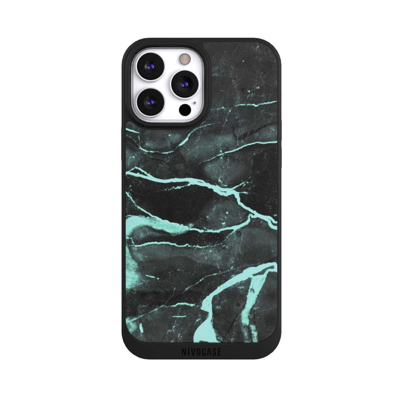 iPhone 13 Pro Max NIVOpure Grauer und blauer Marmor