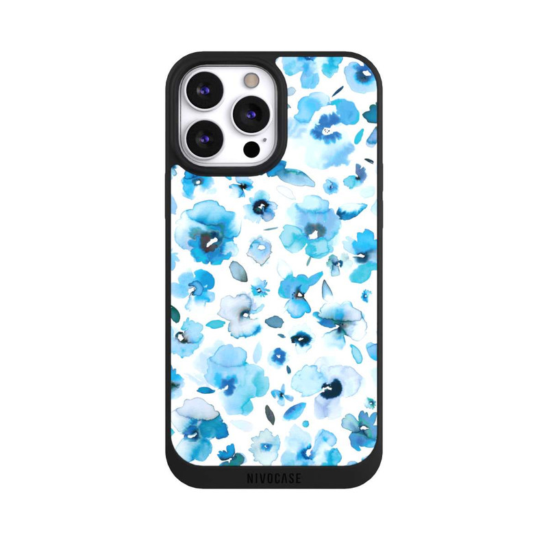 iPhone 13 Pro Max NIVOpure Blaue tropische Blumen