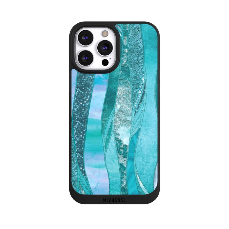 iPhone 13 Pro Max NIVOpure glamouröser Glitzerlook blau
