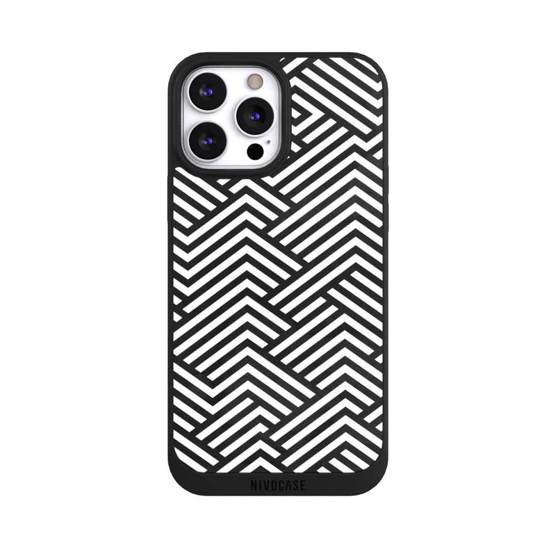 iPhone 13 Pro Max NIVOpure Schwarz und Weiß ZigZag