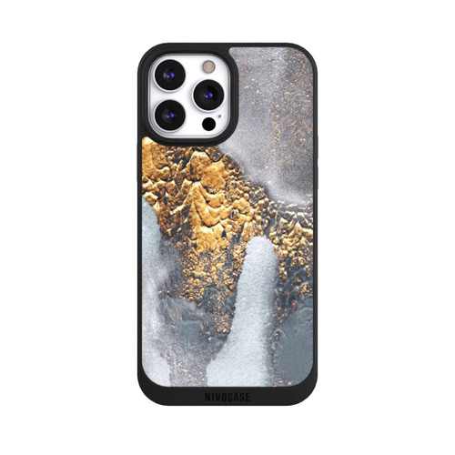 Apple iPhone 13 Pro Max NIVOpure Look béton doré pailleté