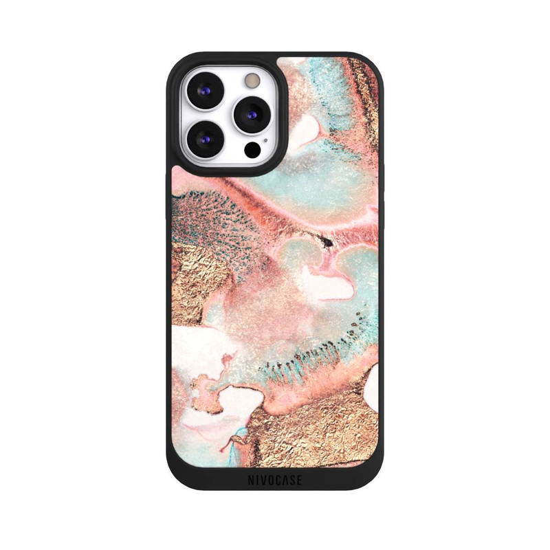 iPhone 13 Pro Max NIVOpure Joli imprimé doré à l'encre