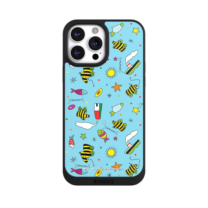 iPhone 13 Pro Max NIVOpure Canard Tigré sur Fond Bleu