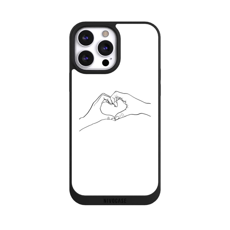 iPhone 13 Pro Max NIVOpure Line Art mains d'amour