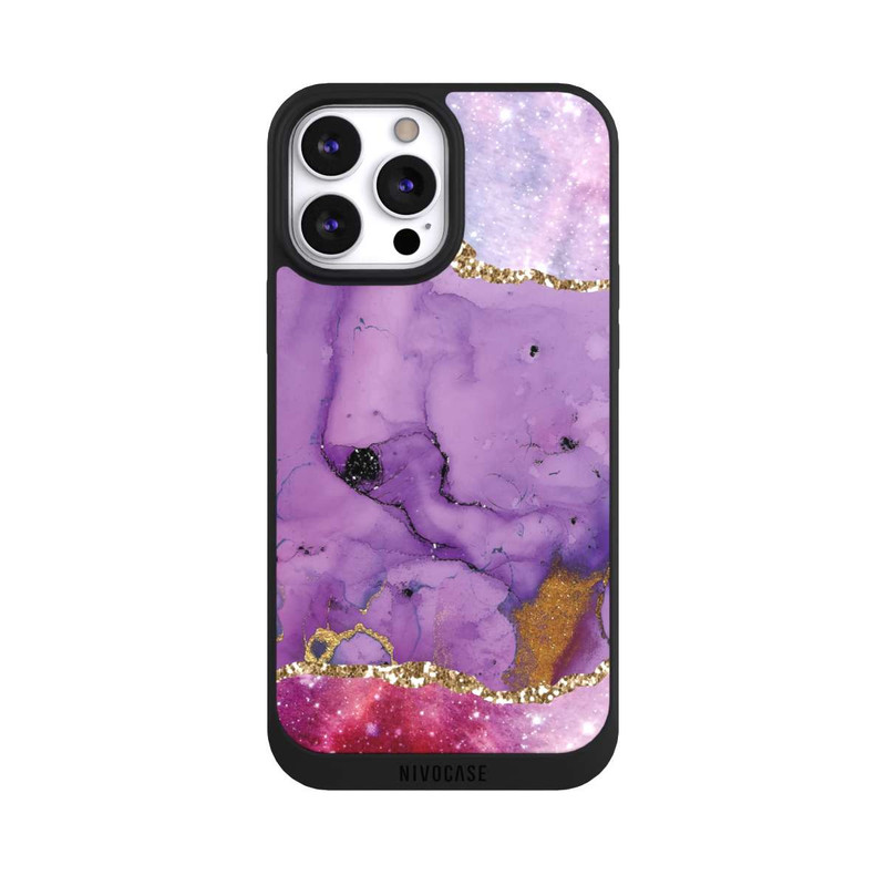 iPhone 13 Pro Max NIVOpure Marbre glamour galaxie violet